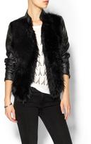Thumbnail for your product : Piperlime Collection Faux Fur Vegan Leather Jacket