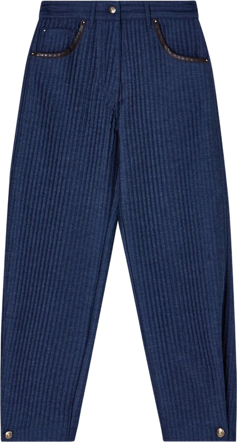 Giorgio Armani Quilted Tapered Jeans