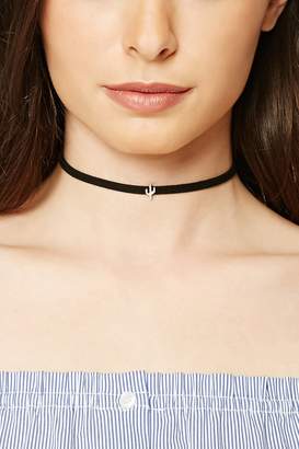 Forever 21 Faux Suede Cactus Choker