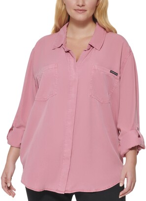 calvin klein plus tops