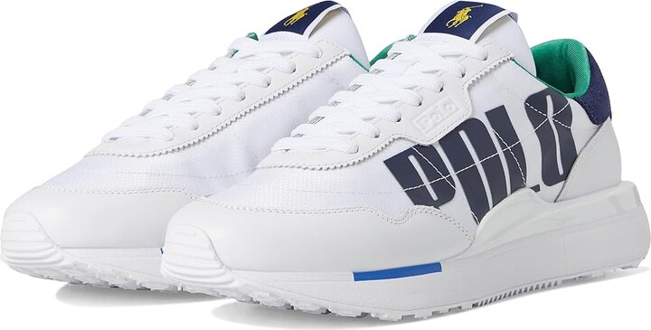 Polo Ralph Lauren Train 89 Men's Shoes White/Multi : 11.5 D - Medium, Leather/Suede/Wool