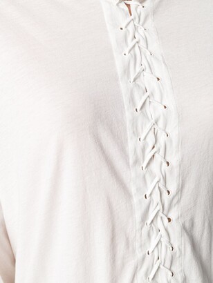 Unravel Project lace-up T-shirt