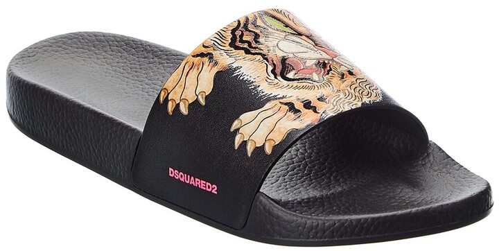 DSQUARED2 Leather Slide Sandal - ShopStyle