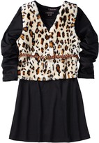 Thumbnail for your product : My Michelle mymichelle Animal Print Faux Fur Vest & Dress Set (Big Girls)