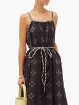 Thumbnail for your product : Ace&Jig Noelle Belted-waist Cotton Dress - Womens - Black White