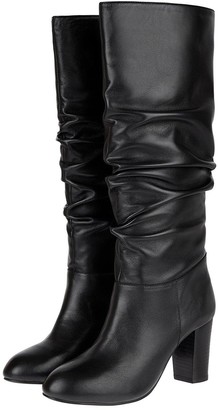 soft leather slouch boots