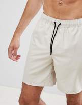 Thumbnail for your product : ASOS Design Tall Swim Shorts 2 Pack In Navy & Stone Mid Length Save