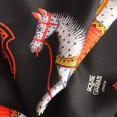 Thumbnail for your product : House of Gharats - Kalighat Horse Silk Pocket Square Black