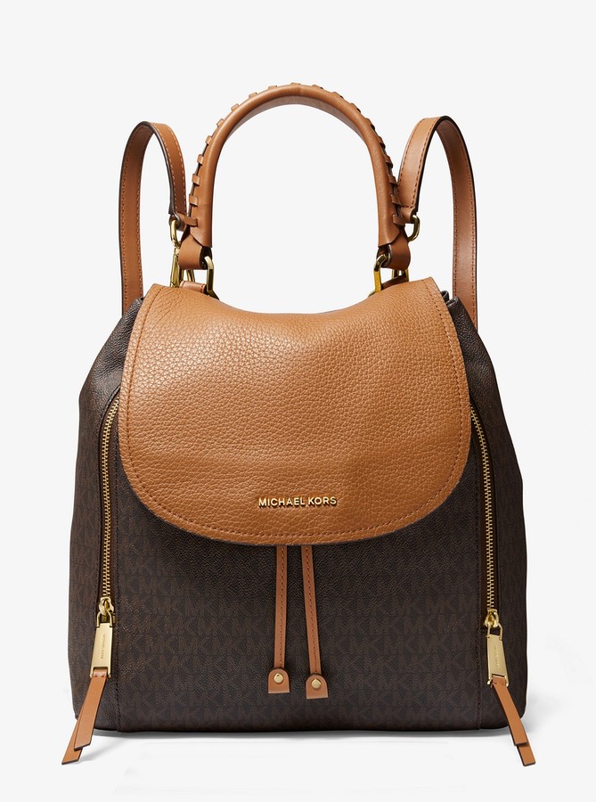 MICHAEL Michael Kors Viv Large Logo and Leather Backpack ShopStyle
