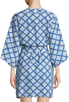 Roller Rabbit Jemina Short Kimono Robe, Blue