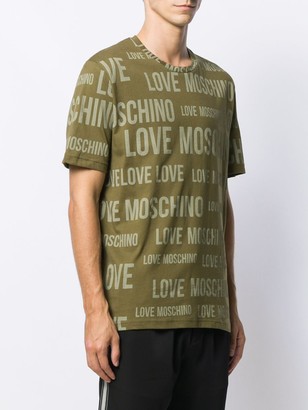 Love Moschino logo print crew neck T-shirt