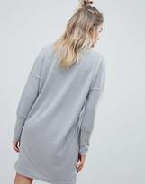 Thumbnail for your product : Noisy May roll neck batwing knitted mini jumper dress in grey
