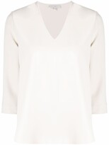 Thumbnail for your product : Antonelli V-Neck Three-Quarter-Sleeves Blouse