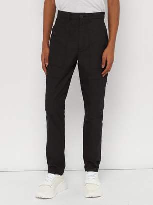 Givenchy Mid-rise Cotton-blend Cargo Trousers - Mens - Black