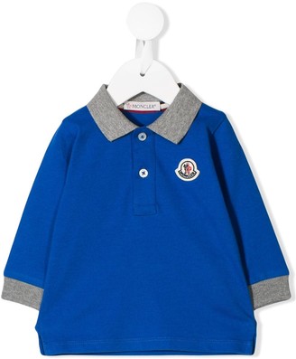 Moncler Enfant Two-Tone Polo Shirt