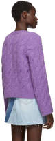 Thumbnail for your product : Sjyp Purple Cable Knit Cardigan