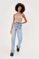 Thumbnail for your product : Nasty Gal Womens Recycled Racer Neck High Leg Bodysuit