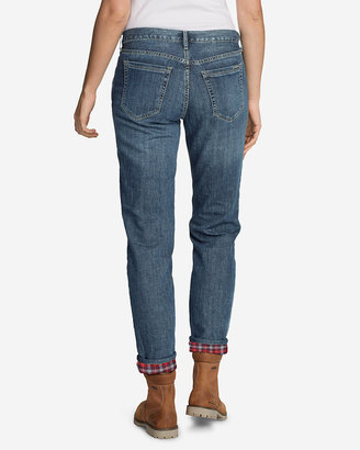 Eddie Bauer Women's Boyfriend Flannel-Lined Jeans