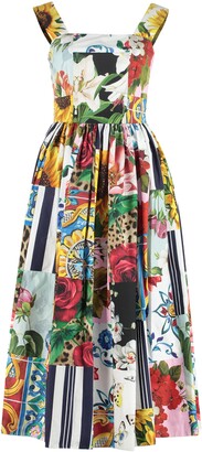 Dolce & Gabbana Patchwork Print Midi Dress