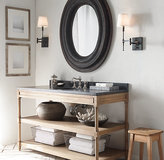 Thumbnail for your product : Restoration Hardware Salvaged Oval Mirror Black - XL