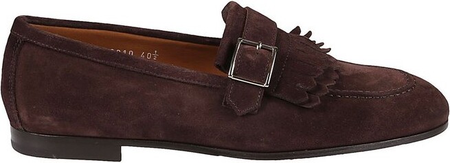 Doucal's Buckled Almond Toe Lace-Up Shoes