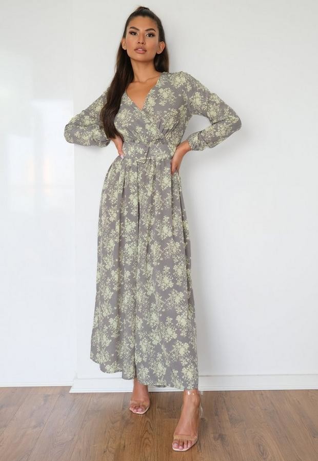 wrap wide leg jumpsuit