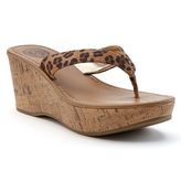 Thumbnail for your product : So ® platform wedge thong sandals - women