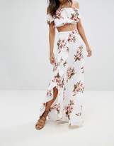 Thumbnail for your product : Flynn Skye Floral Maxi Skirt Co-Ord With Ruffle And Side Split