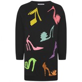 Thumbnail for your product : Moschino MoschinoGirls Black Shoe Print Fleece Dress