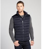 Thumbnail for your product : Zegna Sport 2271 Zegna Sport navy down filled leather trimmed puffer vest