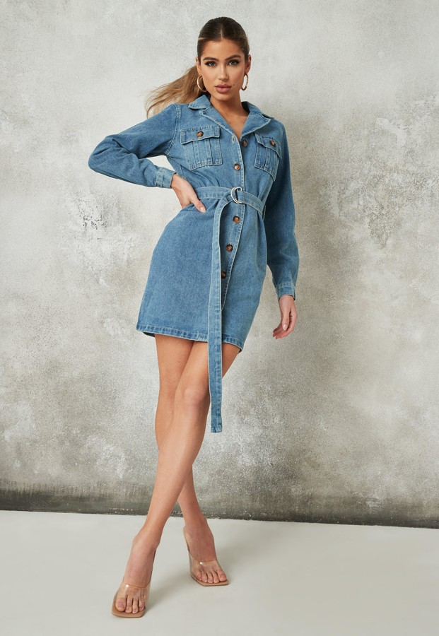 Missguided Blue Denim Women's Dresses | Shop the world's largest collection  of fashion | ShopStyle UK