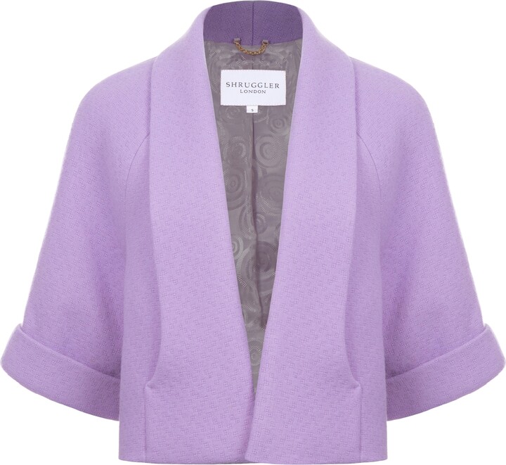 Shruggler Women's Pink / Purple Estelle Cape Jacket - Lilac Vintage ...
