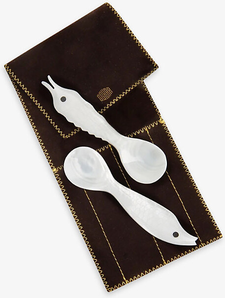 Gohar World Mother Of Pearl Sea Creatures Mother-Of-Pearl Spoon Set