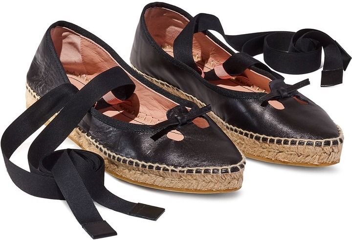 Womens Shoes Flats and flat shoes Espadrille shoes and sandals Marc By Marc Jacobs Leather Espadrilles in Gold Metallic 