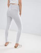 Thumbnail for your product : ASOS Tall DESIGN Tall skinny ponte pinstripe trousers