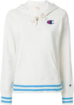 Thumbnail for your product : Champion stripe detail tied neck hoodie