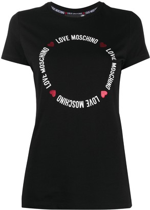 Love Moschino logo heart print T-shirt