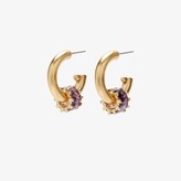 Thumbnail for your product : Brinker & Eliza Gold-Plated Pinkie Swear Crystal Hoop Earrings