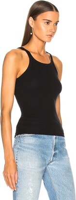 RE/DONE Ribbed Tank Top in Black