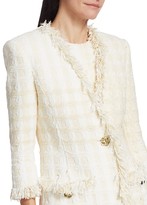 Thumbnail for your product : Oscar de la Renta Tiered Tweed Single Button Jacket