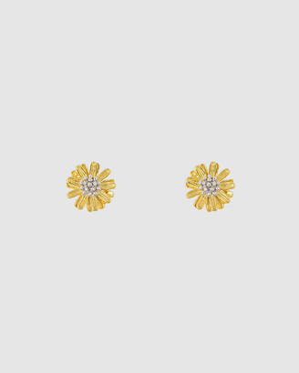 Short Story Women's Gold Earrings - Daisy Earrings