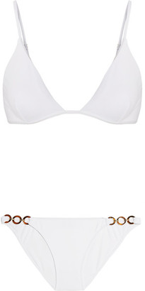 Melissa Odabash Athens Embellished Bikini Briefs - White
