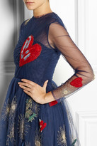 Thumbnail for your product : Valentino Embroidered tulle gown