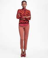 Thumbnail for your product : Brooks Brothers Zebra Intarsia Silk-Cashmere Wool Sweater