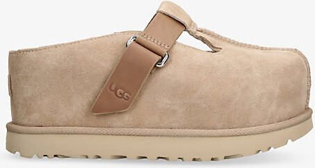 UGG Womens Beige Goldenstar Hi-Top Suede Clogs Eur 38/5 Uk Women