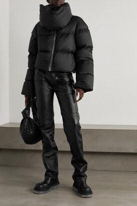 Rick Owens Cropped Quilted Shell Down Jacket - Black