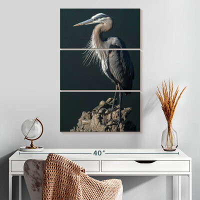 Ebern Designs Brampt Great Blue Heron Bird