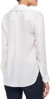 Thumbnail for your product : Haute Hippie Collared Cowl-Neck Blouse, Swan