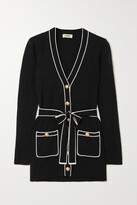 Thumbnail for your product : L'Agence Ronny Belted Knitted Cardigan - Black