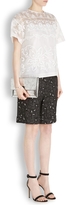 Thumbnail for your product : Loeffler Randall Silver cracked leather clutch